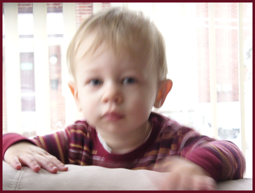 Dylan, 19 months, blurry